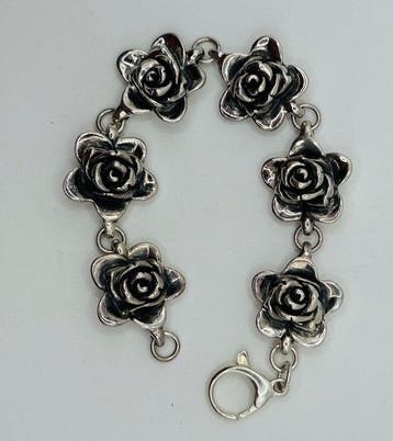 Zonder minimumprijs - Armband Zilver - Romantisch, floraal,
