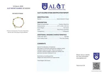 Zonder minimumprijs - Armband Zilver - Gemengde edelstenen -, Nieuw
