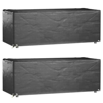 vidaXL Tuinmeubelhoezen 2 st 8 oogjes rechthoekig 192x82x65, Verzenden, Nieuw