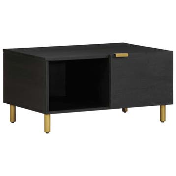 vidaXL Salontafel 80x50x40 cm bewerkt hout zwart, Huis en Inrichting, Tafels | Salontafels, Verzenden, Nieuw