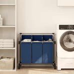 vidaXL Wassorteerder met 3 zakken staal blauw, Huis en Inrichting, Verzenden, Nieuw