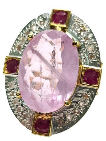Zonder minimumprijs - Ring - 9 kt. Zilver, Geel goud