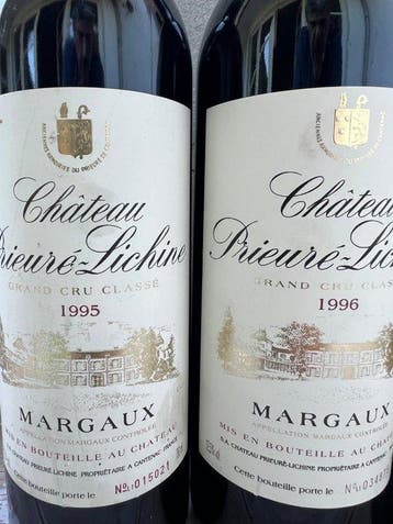 1995 , 1996, 1999, 2003 & 2005 Château Prieuré-Lichine -, Collections, Vins