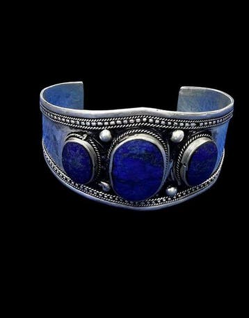 Sans prix de réserve - Bracelet Argent Lapis-lazuli -