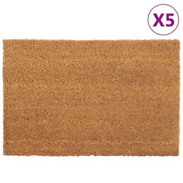 vidaXL Deurmatten 5 st 40x60 cm getufte kokosvezel naturel, Tuin en Terras, Verzenden, Nieuw