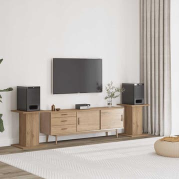 vidaXL Speakerstandaards 2 st 30x30x40 cm hout artisanaal, Verzenden
