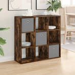 vidaXL Dressoir met lade Rook Eiken 88,5 x 29 x 84,5 cm, Verzenden