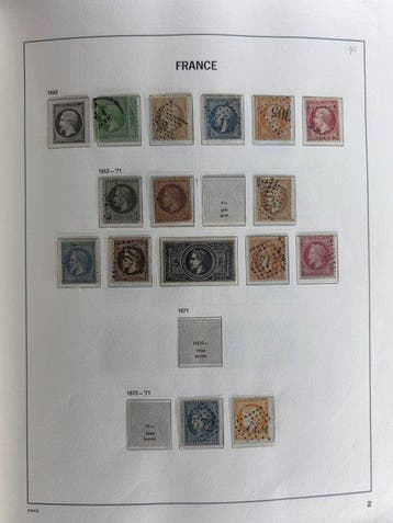 Frankrijk 1853/1973 - Twee verzamelingen in 2 Davo albums, Gestempeld