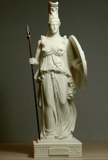 Beeld, Statua scultura Athena Minerva dea greca romana fatta