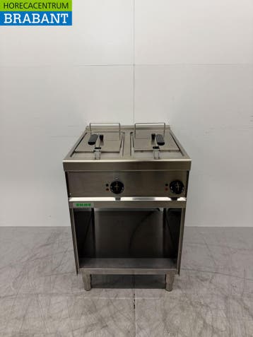 Friteuse double Giga en acier inoxydable 2 x 8 litres 400V, Verzenden