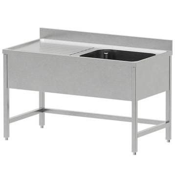 Spoeltafel | ECO | RVS | 1 Spoelbak (Rechts) + Afdruipvlak, Verzenden, Nieuw in verpakking