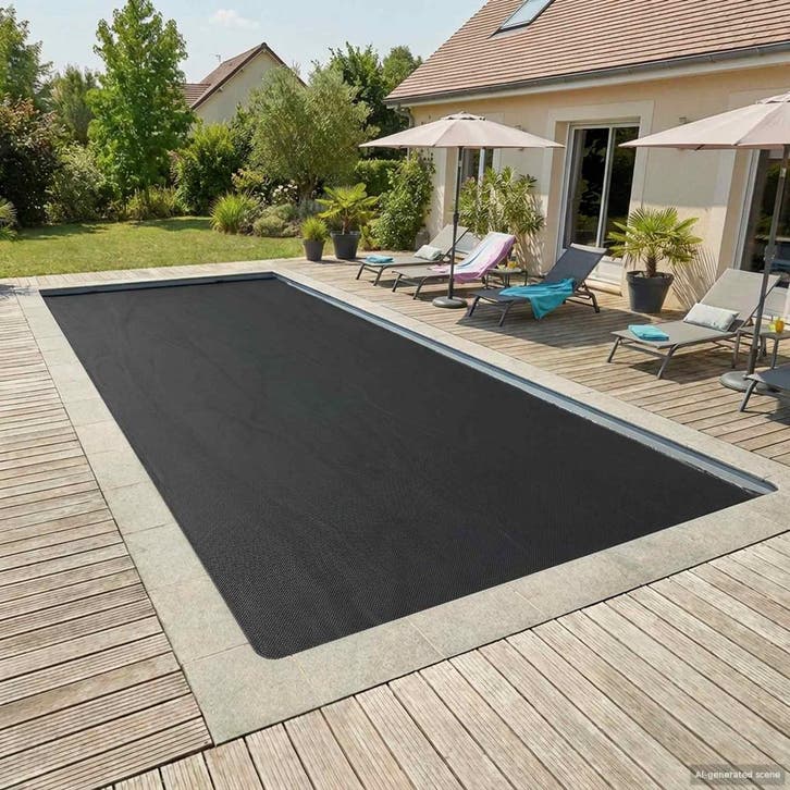 vidaXL Zwaar kwaliteitszwembadafdekking Zwart 1000 x 600 cm, Jardin & Terrasse, Piscines, Envoi