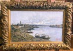 Lorenzo Gignous (1862-1958) - Lago Maggiore con barche a