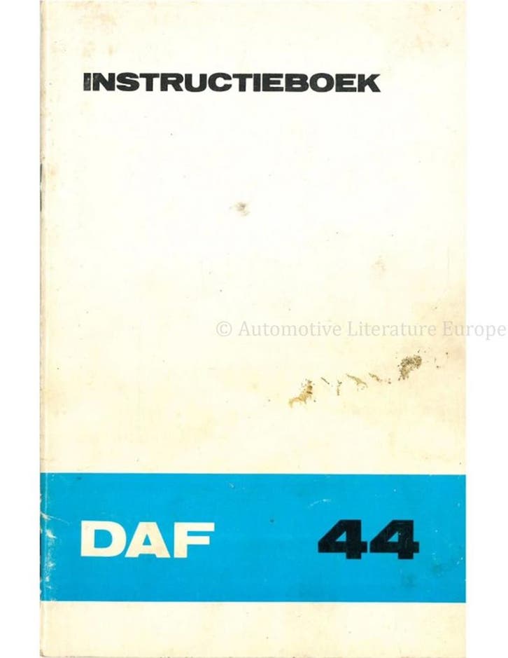 1972 DAF 44 INSTRUCTIEBOEKJE NEDERLANDS, Autos : Divers, Modes d'emploi & Notices d'utilisation