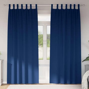 vidaXL Blackout Gordijnen met Ringen 2 st Donkerblauw 260 x, Verzenden, Nieuw