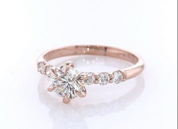 Zonder minimumprijs - Ring - 14 karaat Roségoud - 0.69ct., Nieuw