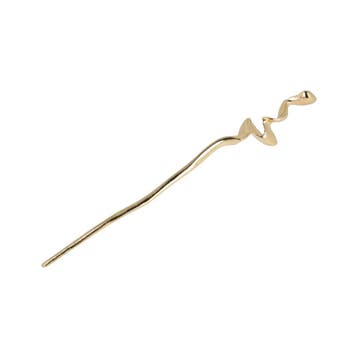 Haarpin 17cm - Fantasievorm – voor Knot – Metaal – Goud, Antiek en Kunst