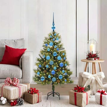 vidaXL Kunstmatige Scharnierende Kerstboom met Kegels Groen, Diversen, Verzenden, Nieuw