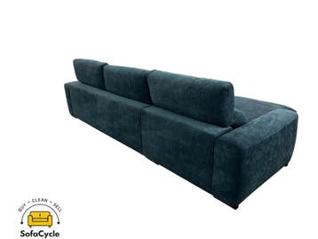 Hoekzetel blauw in stof met slaapfunctie, hoek L – overstock, Verzenden, Nieuw