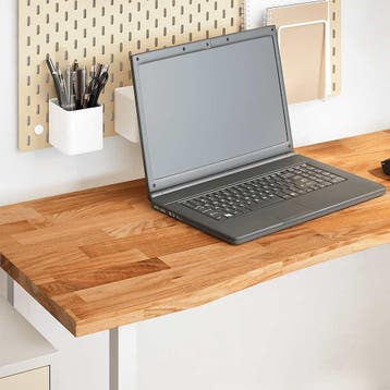 vidaXL Bureaublad rechthoekig 140x50x2,5 cm eikenhout, Verzenden, Nieuw