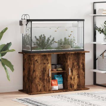 vidaXL Aquariumstandaard 101x41x58 cm bewerkt hout gerookt, Verzenden, Nieuw