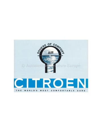 1961 CITROEN DS 19 / ID 19 LUCHT & WATER BROCHURE ENGELS, Nieuw