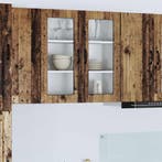 vidaXL Wandglas Kasten Oudhout 80 x 31 x 80 cm Bewerkt hout, Verzenden, Nieuw