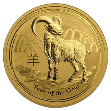 Gouden Lunar III Year of the Goat 2015 1 troy ounce