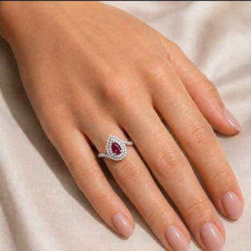 Zonder minimumprijs - Ring Verguld Robijn - Topaas - 18kt