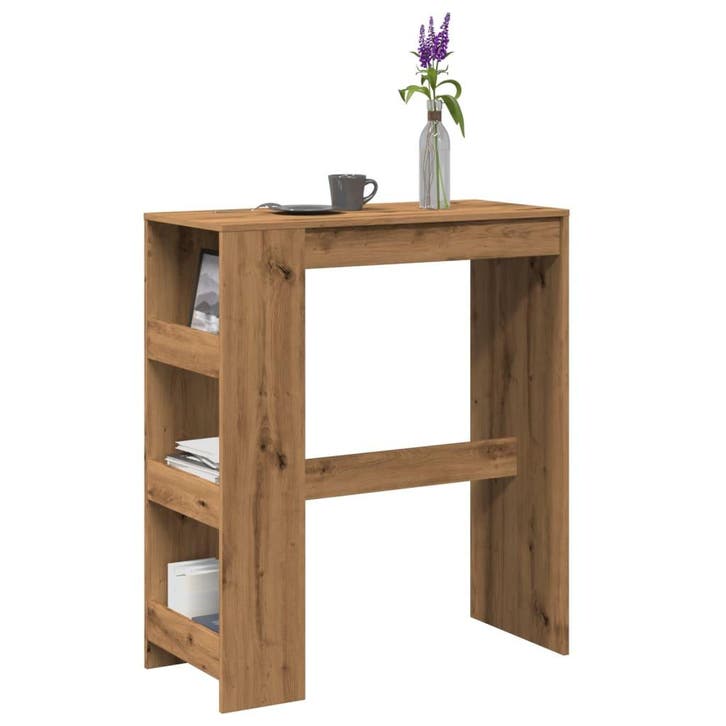 vidaXL Bartafel met rekken 90x40x103,5 cm hout artisanaal, Maison & Meubles, Tables | Tables à manger, Envoi