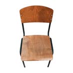 Houten retro stoel met metalen frame 800x420x480 mm, Ophalen of Verzenden, Nieuw in verpakking