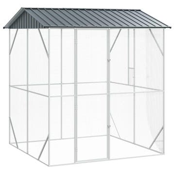 vidaXL Vogelkooi Antraciet 215 x 208 x 247 cm, Dieren en Toebehoren, Verzenden, Nieuw