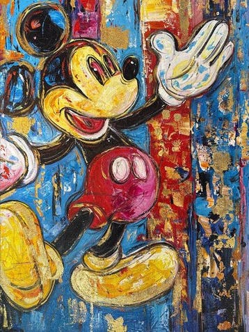 Nguyn V. L (1993) - The Mickey Legacy (9) 80 80 cm., Antiek en Kunst, Kunst | Schilderijen | Modern