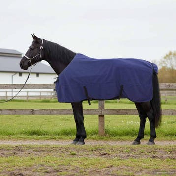 vidaXL Paardendeken Marineblauw 135 cm Polyester Fleece, Dieren en Toebehoren, Verzenden, Nieuw