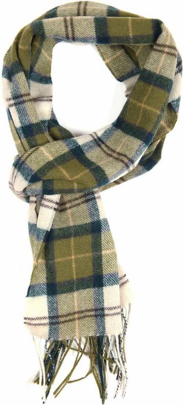 Barbour Sjaal Tartan Lamswol Groen maat  Heren, Verzenden