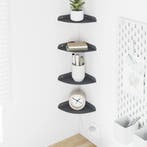 vidaXL Zwevende plank met plank 4 pcs Antraciet 15 x 15 x 2, Verzenden, Nieuw