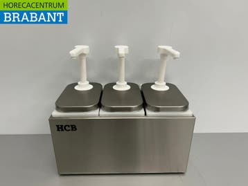 HCB inox Double Sauce Bar Sauce Pump Sauce Dispenser 3 x 2, Articles professionnels, Verzenden