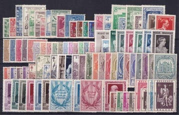 België 1950/1959 - 10 volledige jaargangen (zonder blokken)