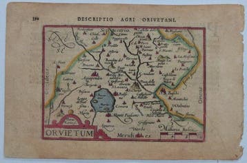 Italië - Orvieto, Umbrië; Ortelius - Orvietum. - 1581-1600, Boeken, Atlassen en Landkaarten, Nieuw
