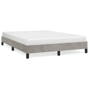 Bedframe 140x200 fluweel grijs | OP = OP | Pak die 34% ko..., Verzenden, Tweepersoons, 140 cm, Zo goed als nieuw