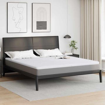 vidaXL Matras Topper Wit 180 x 200 cm Knit Stof, Verzenden, Nieuw