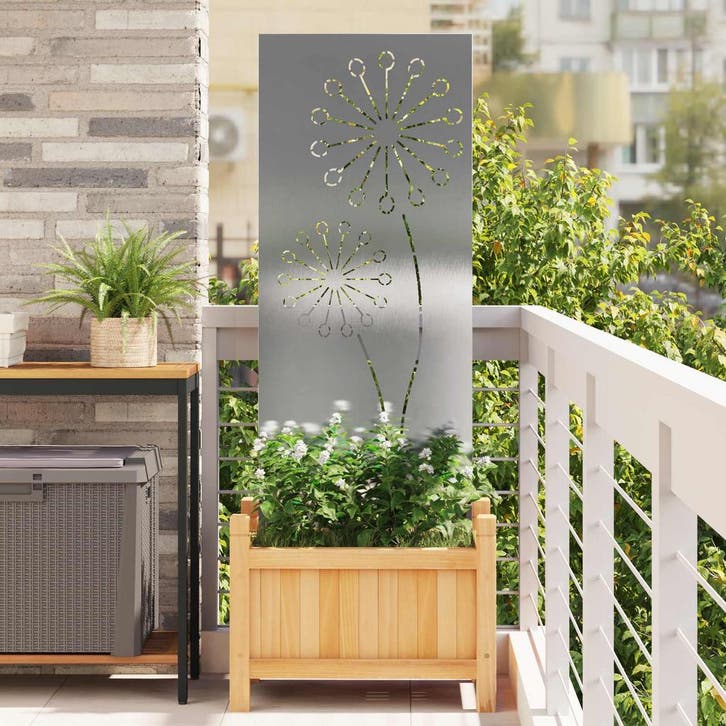 vidaXL Tuin Privacy Scherm Fretwerk Zilver 50 x 140 cm, Collections, Posters & Affiches, Envoi