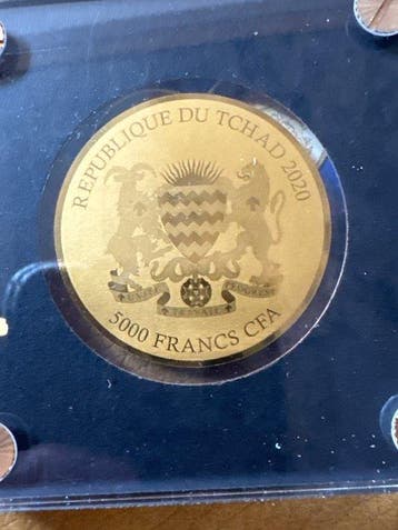 Tsjaad. 5000 Francs Subpolare Zone 1/200 Oz (.999) mit CoA
