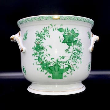 Herend - Exquisite Huge Cache-Pot with Handles (29 cm) -