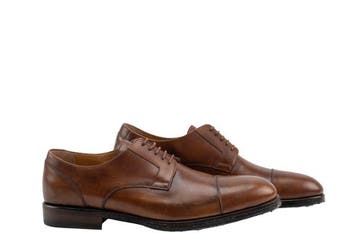 TESTONI - 8 UK - 42 IT - Derby Shoes Antique Calf Leather, Nieuw