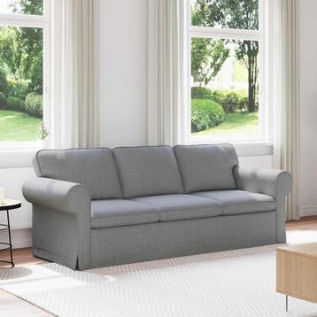 vidaXL bank / zetel Lichtgrijs 215 x 82 x 80 cm Stof, Verzenden, Nieuw