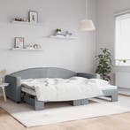 vidaXL Slaapbank met onderschuifbed 90x200 cm stof, Verzenden, Nieuw