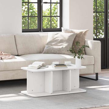 vidaXL Salontafel Wit 80 x 39,5 x 33,5 cm Massief grenenhout, Verzenden