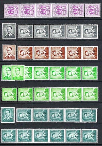 Belgique 1970/2000 - Collection de timbres en rouleau