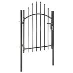 vidaXL Tuinpoort Woerden staal 1x1m zwart, Tuin en Terras, Verzenden, Nieuw